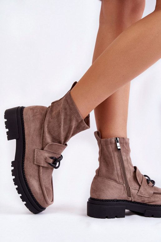 Zomšiniai batai La.Fi 250042B-SU smėlio spalvos