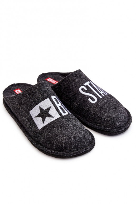 Klasikinės vyriškos šlepetės Big Star KK176003 juodos spalvos