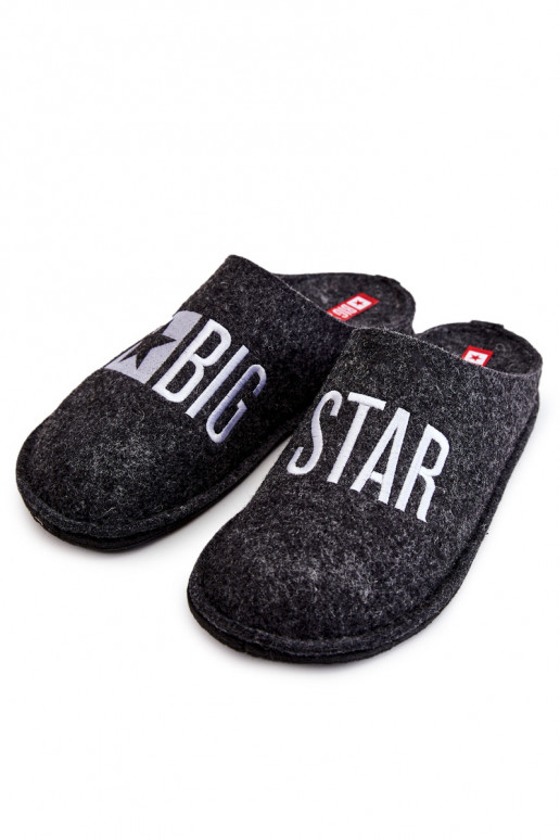 Klasikinės vyriškos šlepetės Big Star KK176003 juodos spalvos
