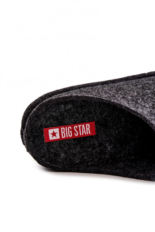 Klasikinės vyriškos šlepetės Big Star KK176003 juodos spalvos