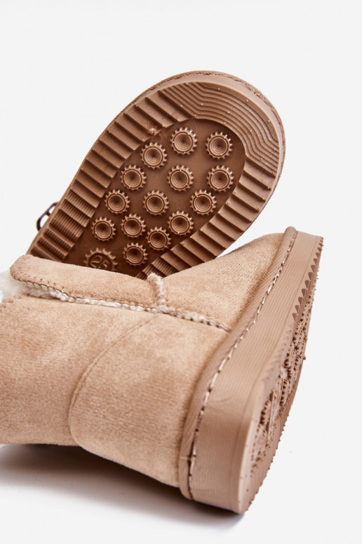 Vaikiški Įsispiriamo modelio pašiltinti Aulinukai sniego batai smėlio spalvos Catellie