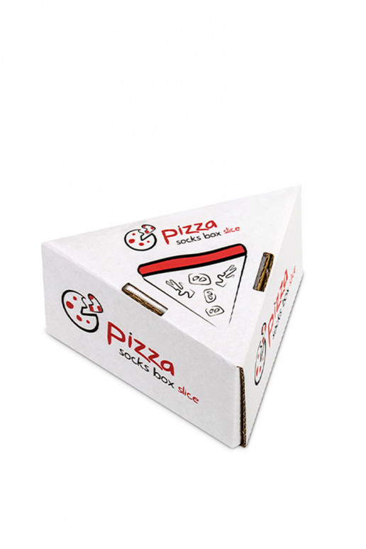 Spalvotos kojinės dėžutėje 1pora Pizza Spalvotos kojinės dėžutėje 1pora Pizza