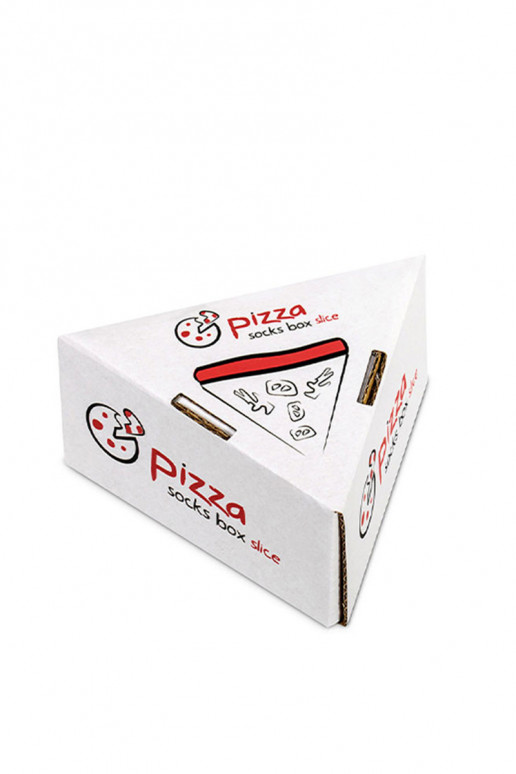 Spalvotos kojinės dėžutėje 1pora Pizza Spalvotos kojinės dėžutėje 1pora Pizza