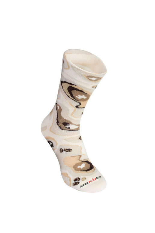 Spalvotos kojinės dėžutėje Pizza 4 poros Spalvotos kojinės dėžutėje Pizza 4 poros