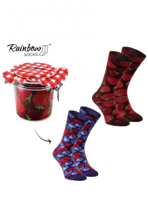 Spalvotos kojinės dėžutėje 2 poros