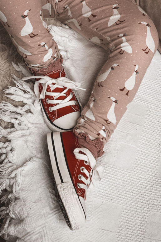 Klasikiniai vaikiški sportiniai batai raudonos spalvos Filemon Klasikiniai vaikiški sportiniai batai raudonos spalvos Filemon