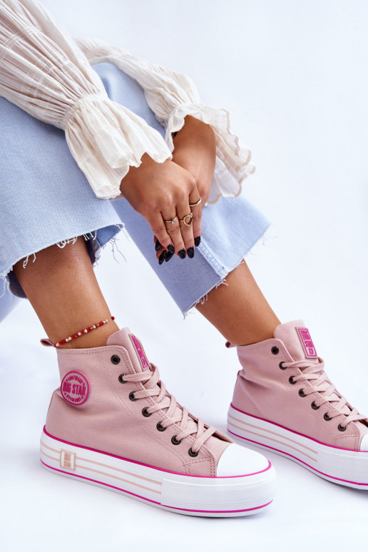 laisvalaikio batai su platforma Big Star LL274186 rožinės spalvos