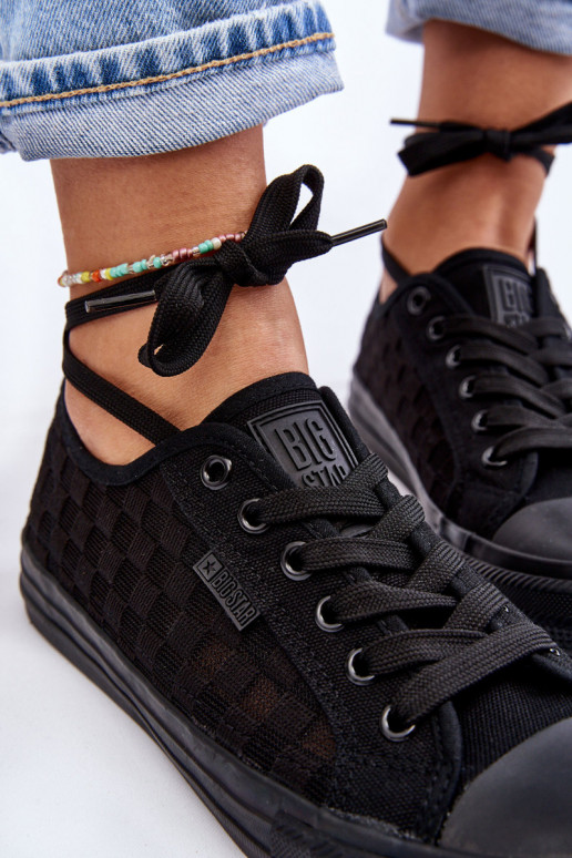 Klasikinio modelio lygiapadžiai sportbačiai Big Star LL274072 juodos spalvos