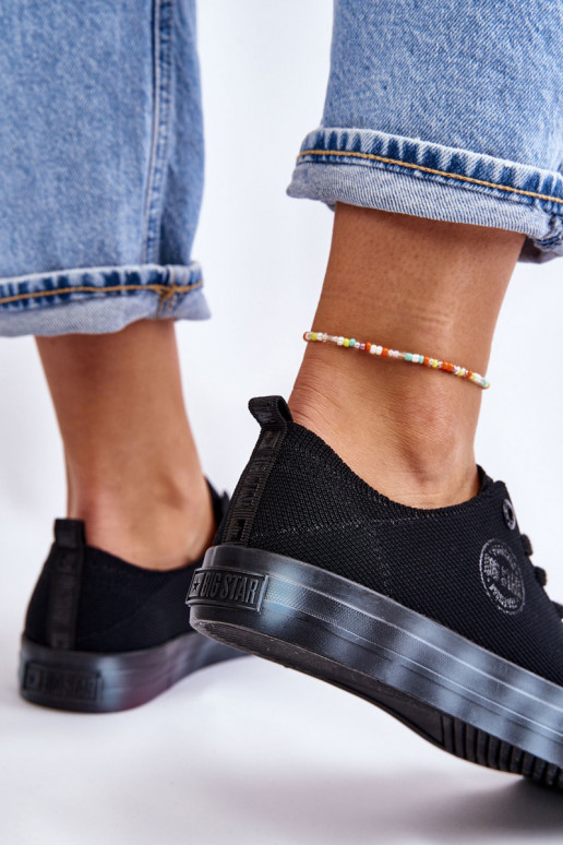 Moteriški batai su spalvota platforma Big Star LL274239 juodos spalvos Moteriški batai su spalvota platforma Big Star LL274239 juodos spalvos