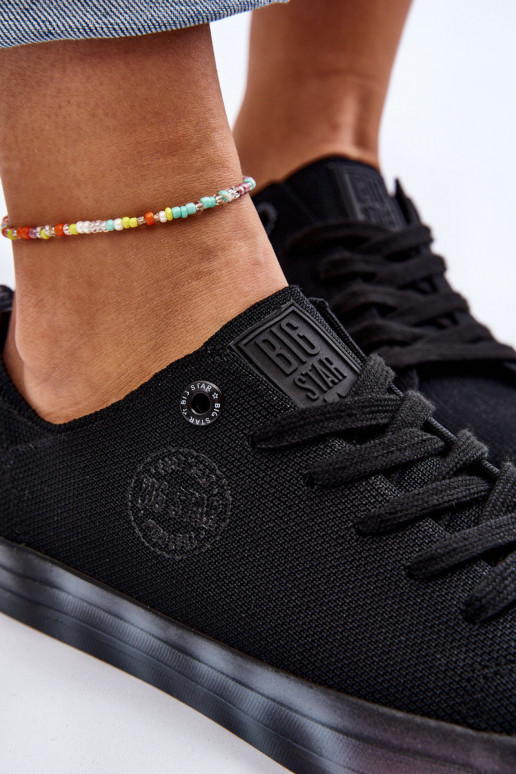 Moteriški batai su spalvota platforma Big Star LL274239 juodos spalvos Moteriški batai su spalvota platforma Big Star LL274239 juodos spalvos