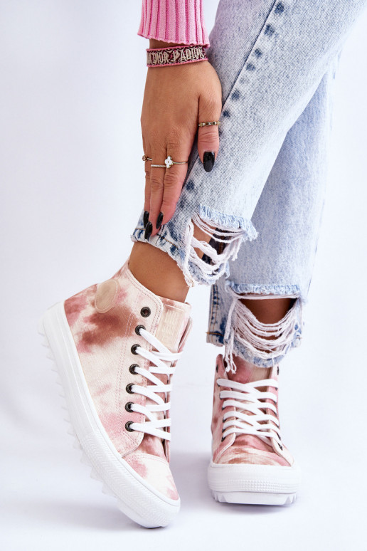 Laisvalaikio bateliai Big Star LL274048 smėlio spalvos-rožinės spalvos