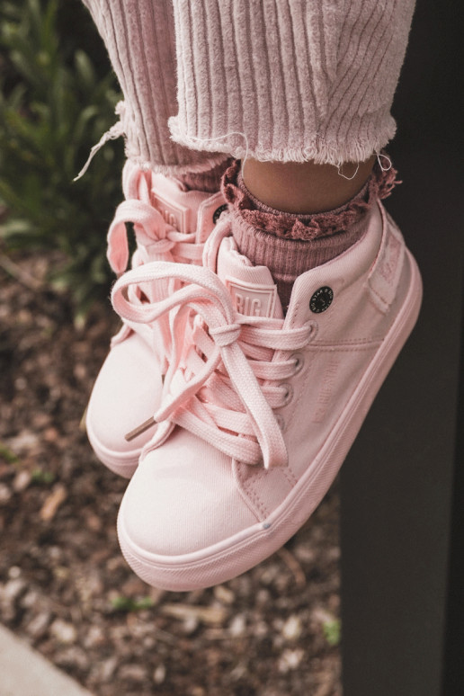 Vaikiški Klasikinio modelio laisvalaikio batai su auliuku Big Star LL374003 rožinės spalvos