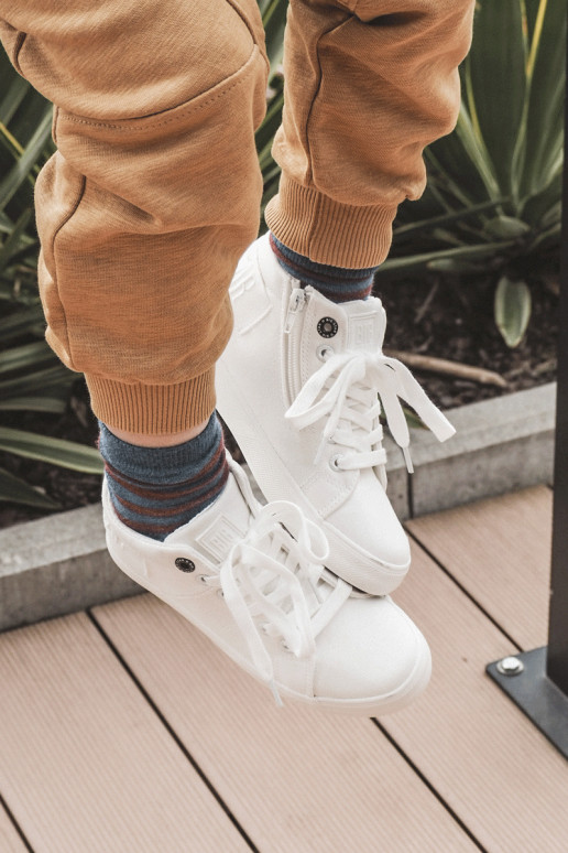 Vaikiški Klasikinio modelio laisvalaikio batai su auliuku Big Star LL374002 baltos spalvos