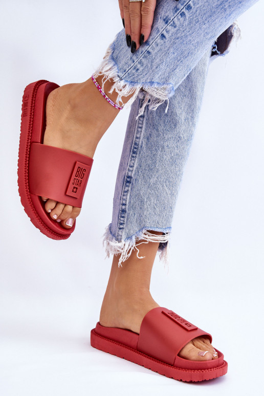 Šlepetės Big Star LL274430 raudonos spalvos