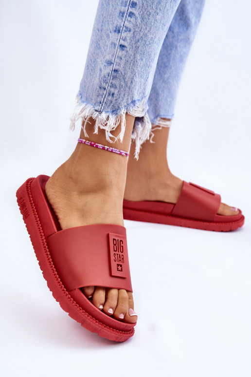 Šlepetės Big Star LL274430 raudonos spalvos