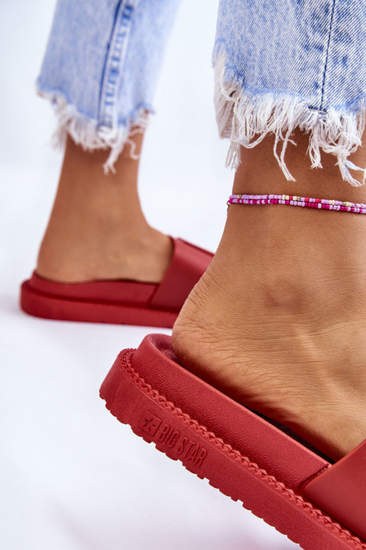 Šlepetės Big Star LL274430 raudonos spalvos