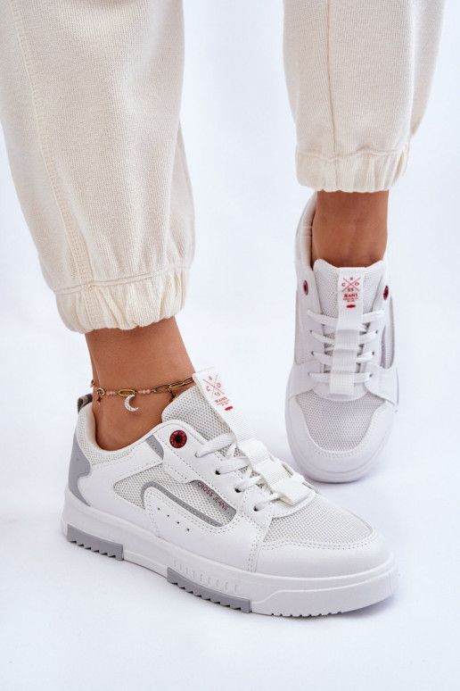Sneakers modelio batai Cross Jeans LL2R4011C baltos spalvos Sneakers modelio batai Cross Jeans LL2R4011C baltos spalvos