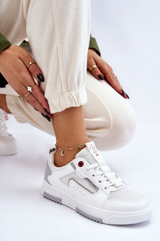 Sneakers modelio batai Cross Jeans LL2R4011C baltos spalvos Sneakers modelio batai Cross Jeans LL2R4011C baltos spalvos