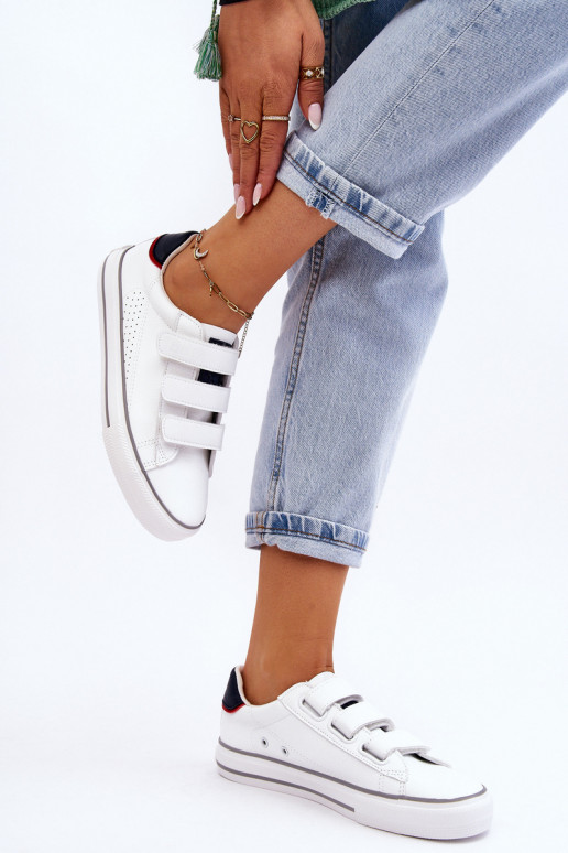 Sportbačiai su lipniais užsegimais Big Star LL274A207 baltos spalvos