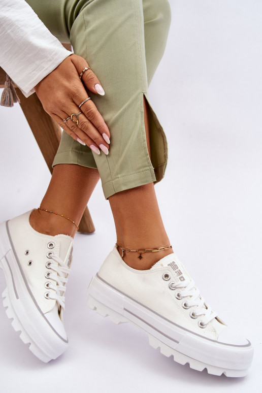 laisvalaikio batai su platforma Big Star LL274150 baltos spalvos