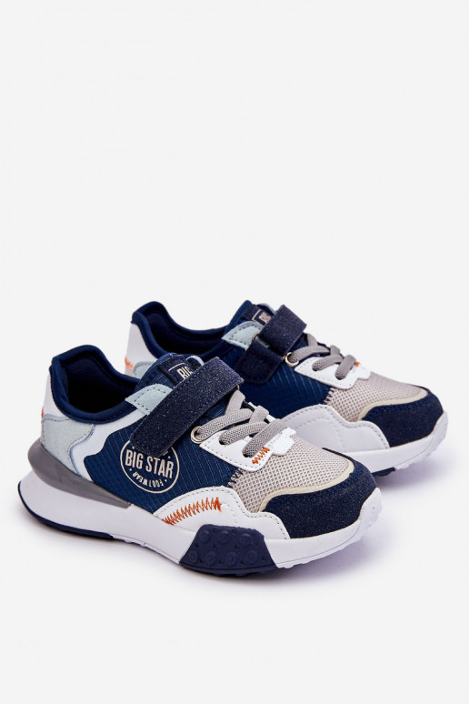 Vaikiški Sneakers modelio batai Memory Foam System Big Star LL374225 tamsiai mėlynos spalvos Vaikiški Sneakers modelio batai Memory Foam System Big Star LL374225 tamsiai mėlynos spalvos