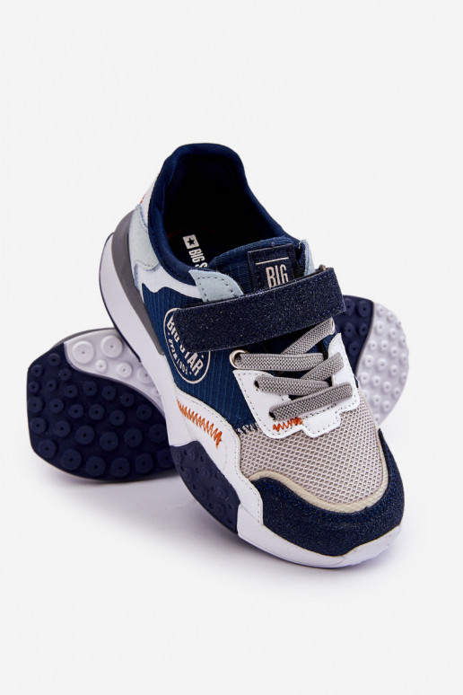 Vaikiški Sneakers modelio batai Memory Foam System Big Star LL374225 tamsiai mėlynos spalvos Vaikiški Sneakers modelio batai Memory Foam System Big Star LL374225 tamsiai mėlynos spalvos