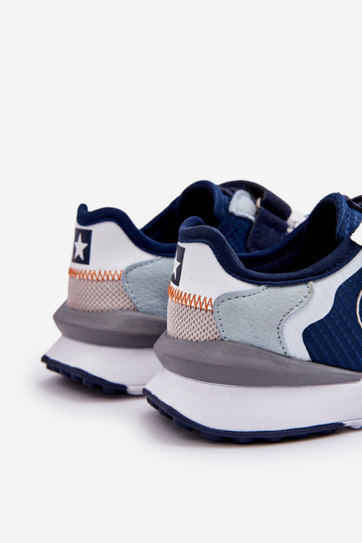 Vaikiški Sneakers modelio batai Memory Foam System Big Star LL374225 tamsiai mėlynos spalvos Vaikiški Sneakers modelio batai Memory Foam System Big Star LL374225 tamsiai mėlynos spalvos
