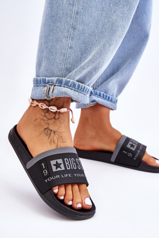 Lengvos šlepetės Big Star LL274732 juodos spalvos