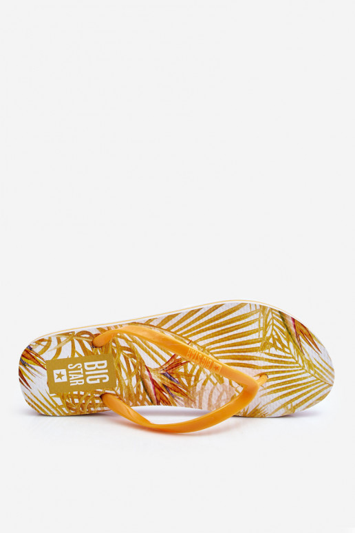 Madingos šlepetės Big Star LL274819 geltonos spalvos