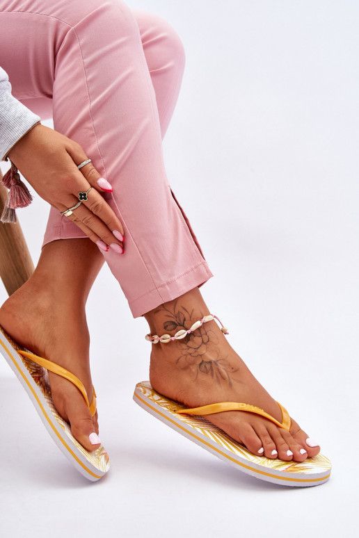 Madingos šlepetės Big Star LL274819 geltonos spalvos