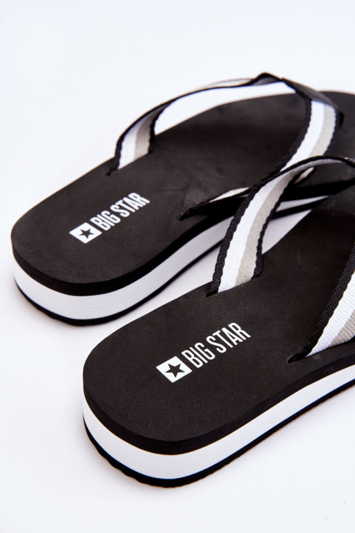 Šlepetės su platforma Big Star LL274781 juodos spalvos