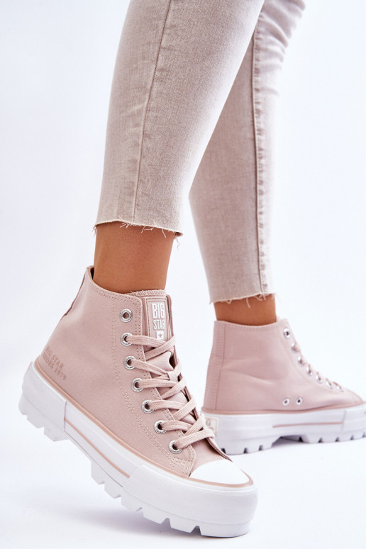 laisvalaikio batai su platforma Big Star LL274157 Nude