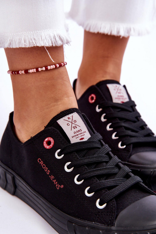 Klasikinio modelio Moteriški batai Cross Jeans LL2R4051 juodos spalvos