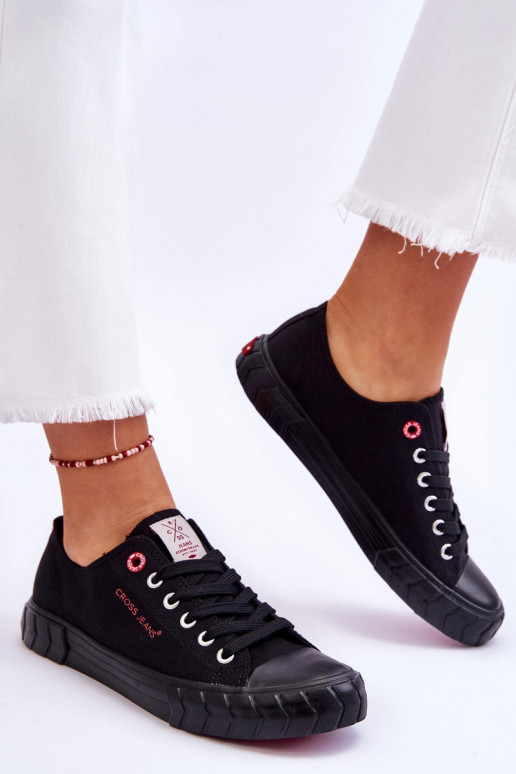 Klasikinio modelio Moteriški batai Cross Jeans LL2R4051 juodos spalvos