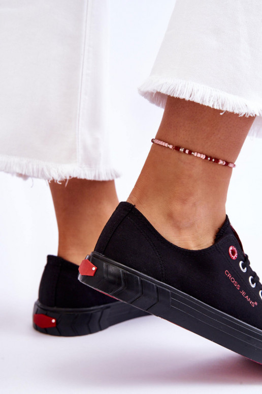 Klasikinio modelio Moteriški batai Cross Jeans LL2R4051 juodos spalvos