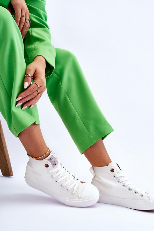 Klasikinio modelio laisvalaikio batai su auliuku Cross Jeans LL2R4086C baltos spalvos