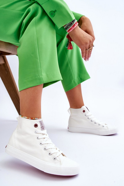 Klasikinio modelio laisvalaikio batai su auliuku Cross Jeans LL2R4086C baltos spalvos