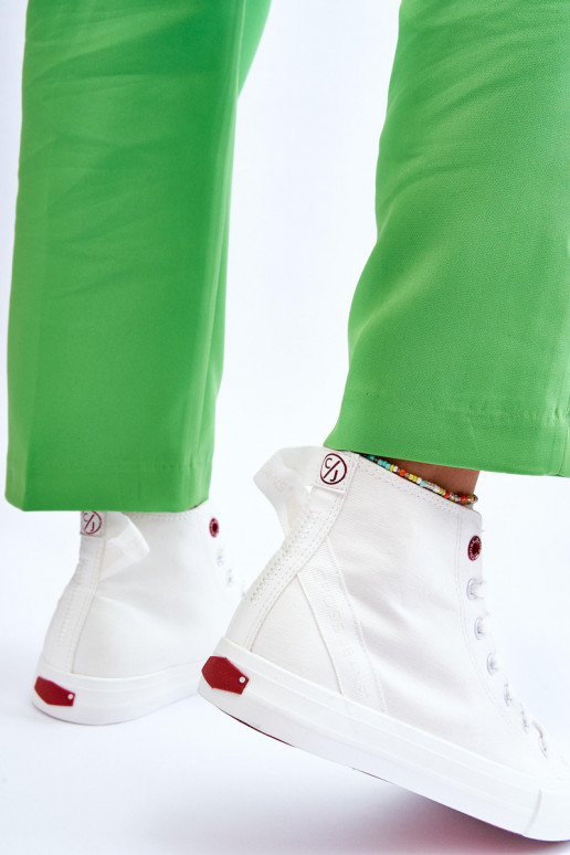 Klasikinio modelio laisvalaikio batai su auliuku Cross Jeans LL2R4086C baltos spalvos