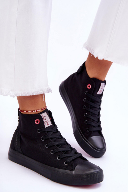 Klasikinio modelio laisvalaikio batai su auliuku Cross Jeans LL2R4088C juodos spalvos