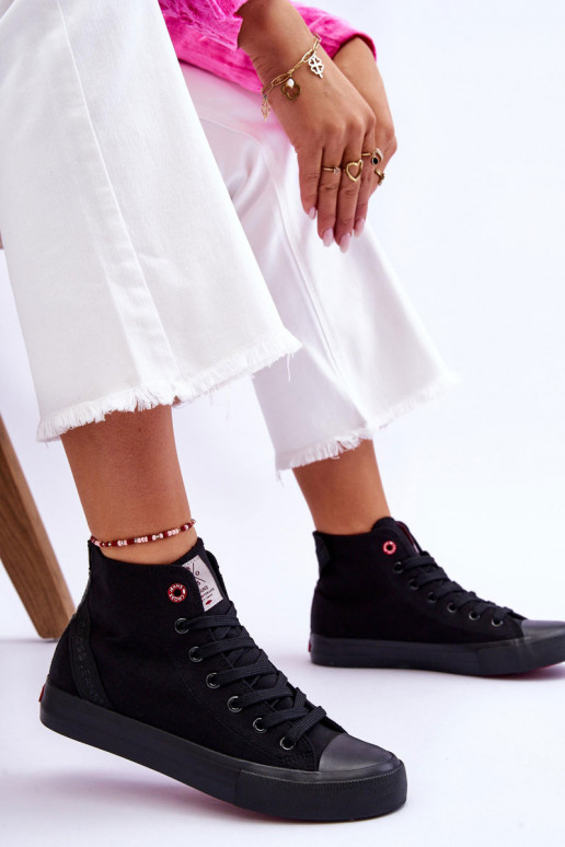 Klasikinio modelio laisvalaikio batai su auliuku Cross Jeans LL2R4088C juodos spalvos