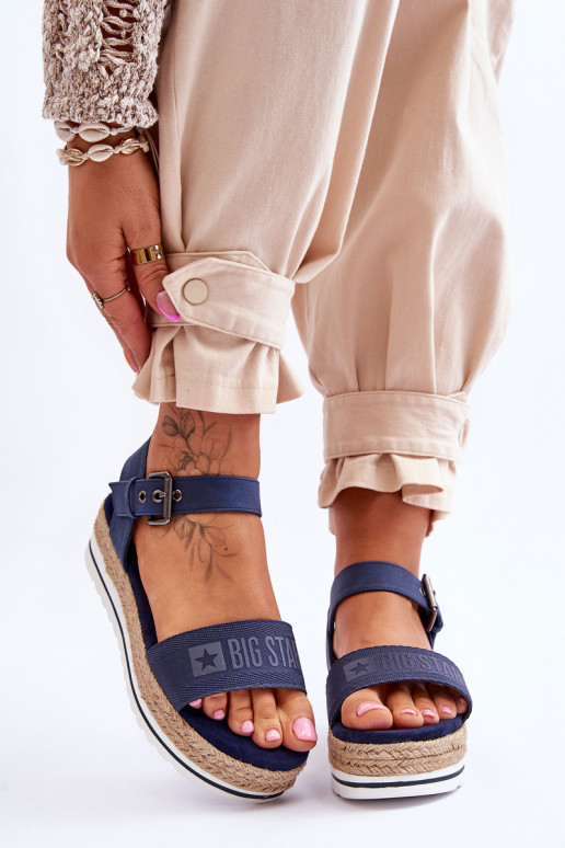 Patogios basutės su platforma Big Star LL274869 tamsiai mėlynos spalvos