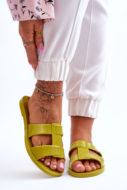 Šlepetės JJ285261 žalios spalvos