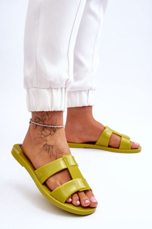 Šlepetės JJ285261 žalios spalvos