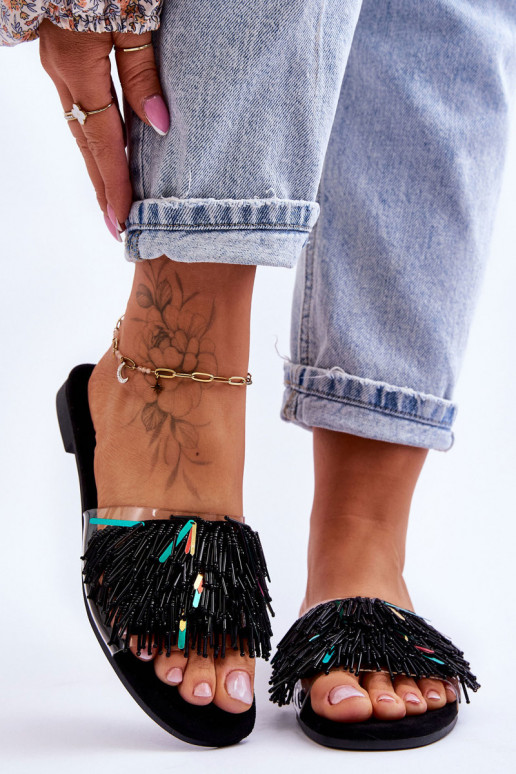 Šlepetės S.Barski KV-576-4 juodos spalvos