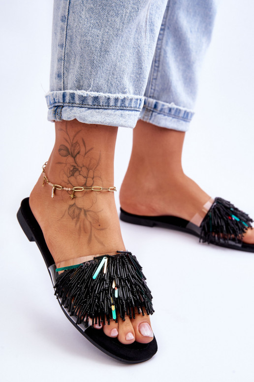 Šlepetės S.Barski KV-576-4 juodos spalvos