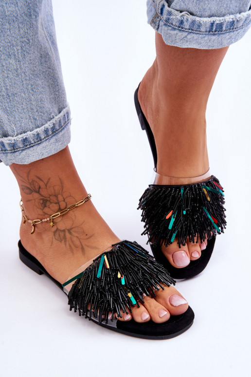 Šlepetės S.Barski KV-576-4 juodos spalvos