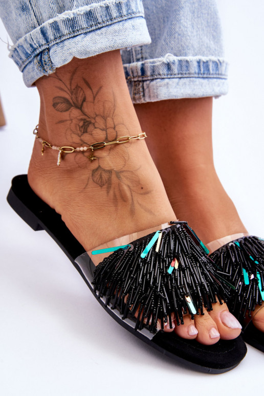 Šlepetės S.Barski KV-576-4 juodos spalvos