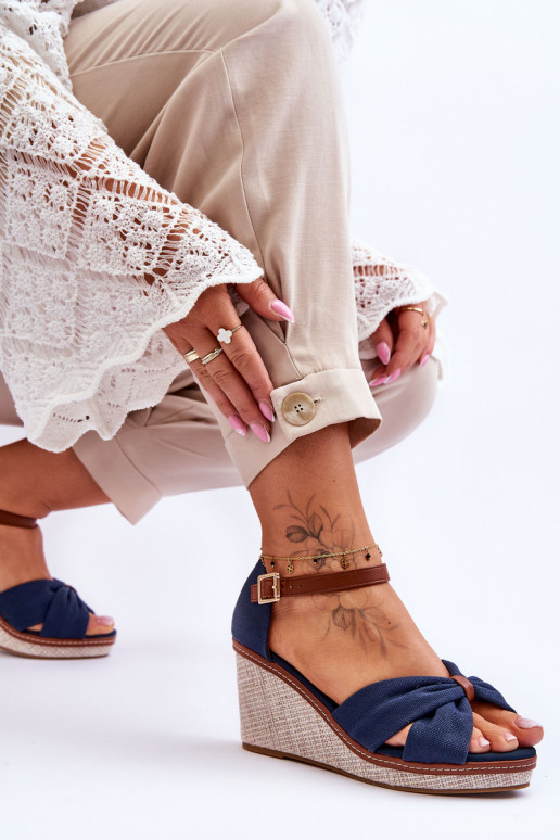 Moteriškos basutės tamsiai mėlynos spalvos Daphne