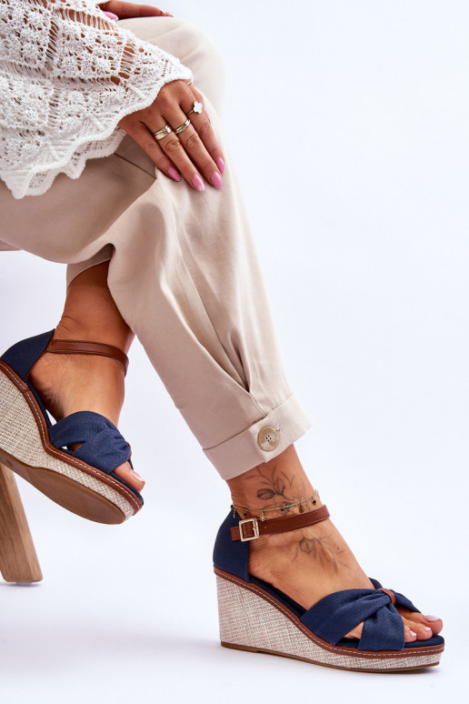 Moteriškos basutės tamsiai mėlynos spalvos Daphne