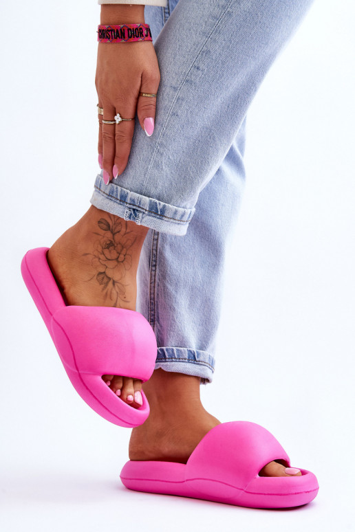 Lengvos šlepetės su paaukšintu padu rožinės spalvos Milton